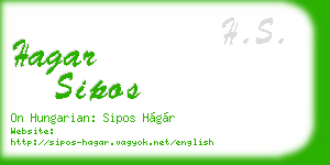 hagar sipos business card